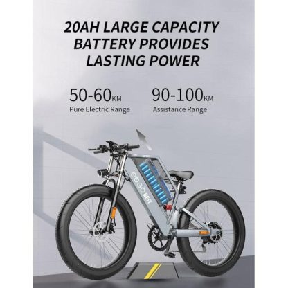 Cycling |  1000W 48V 20AH Electric Mountain Bike with 7-Speed 3 Riding Modes Cycling Cycling