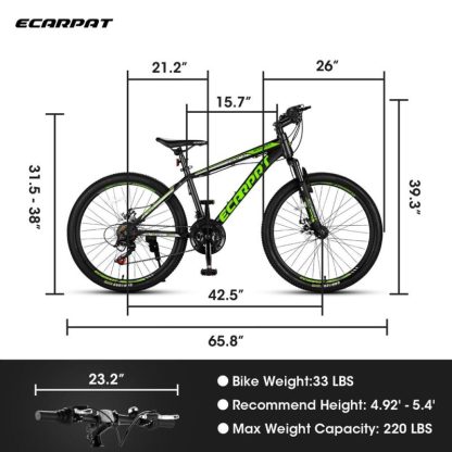 Cycling |  24 inch Mountain Bike Bicycle for Adults Cycling Cycling