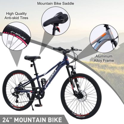 Cycling |  24-inch Shimano 7-Speed Mountain Bike Cycling Cycling