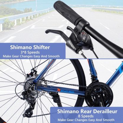 Cycling |  24 Speed Hybrid Bike Disc Brake 700C for men women’s City Bicycle Cycling Cycling