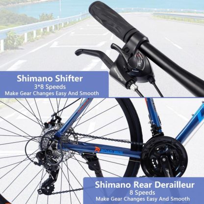 Cycling |  24 Speed Hybrid bike Disc Brake 700C Road Bike For men women’s City Bicycle Cycling Cycling