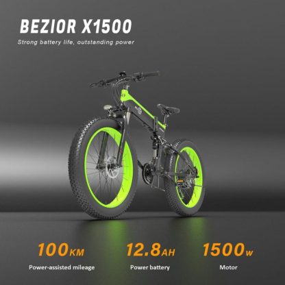 Cycling |  26″ 1500W Foldable Electric Mountain Bicycle 48V 12.8Ah Battery Cycling Cycling