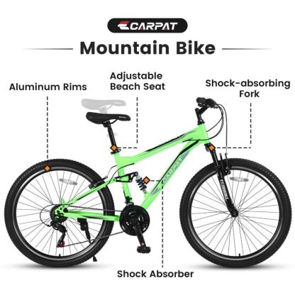 Cycling |  26 in. 21-Speed Mountains Bike with Front and rear shock absorption Cycling Cycling