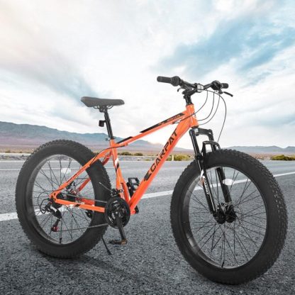 Cycling |  26 in. 21 Speed Steel Mountain Bike with Fat Tire Cycling Cycling