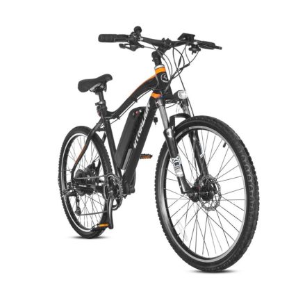 Cycling |  26 In Mountain Bicycle with Removable Battery and Aluminum Alloy Frame Cycling Black