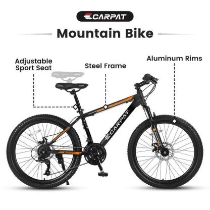 Cycling |  26″ Mountain Bike, 21 Speeds with Mechanical Disc Brakes, Suspension Mountain Bicycle Cycling Cycling