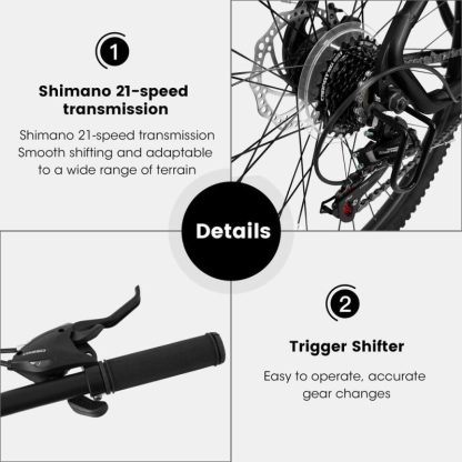 Cycling |  27″ Mountain Bike 21 Speeds, Suspension Fork, Aluminum Frame Disc-Brake for Men Women MTB Bicycle Adlut Bike Cycling Cycling