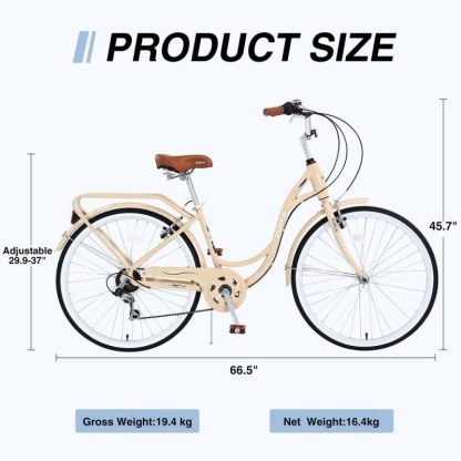 Cycling |  7-Speed Steel Frame Ladies’ Bike Cycling Cycling