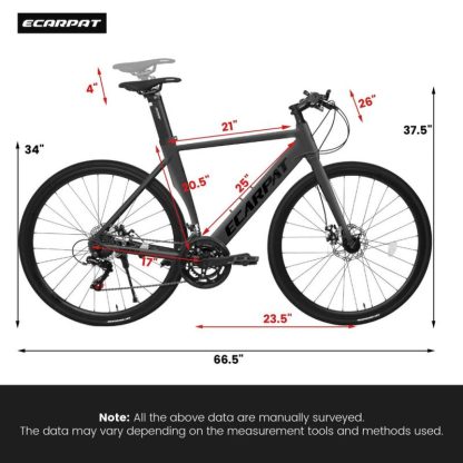 Cycling |  700c Ecarpat Road Bike, 14-Speed Shimano Disc Brakes, Light Weight Aluminum Frame ,Racing Bike City Commuting Road Bicycle Cycling Cycling