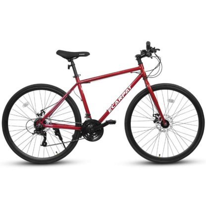 Cycling |  700c Ecarpat Road Bike, 21-Speed Disc Brakes, Carbon Steel Frame Bike ,Racing Bike City Commuting Road Bicycle for Men Women Cycling Cycling