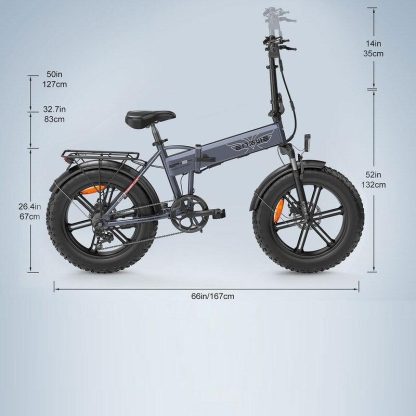 Cycling |  750-Watt 20” x 4.0” All Terrain Fat Tires Electric Bicycle with 48-Volt 13Ah Lithium Removable Battery Cycling Cycling