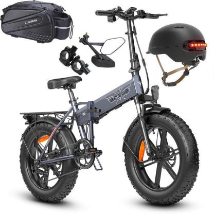 Cycling |  750-Watt 20” x 4.0” All Terrain Fat Tires Electric Bicycle with 48-Volt 13Ah Lithium Removable Battery Cycling Cycling