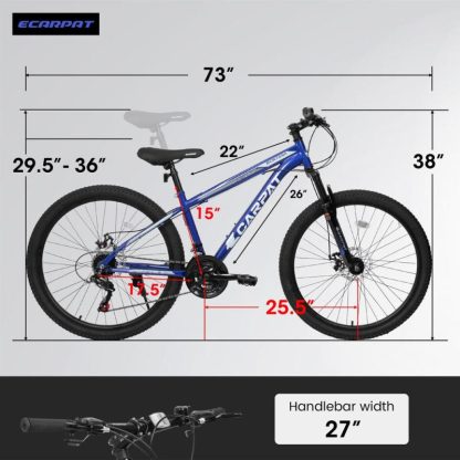 Cycling |  A2610 26 inch Mountain Bike 21 Speeds, Suspension Fork, Steel Frame Disc-Brake for Men Women Bicycle Adlut Bike Cycling Cycling