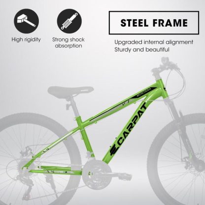 Cycling |  A2610 26 inch Mountain Bike 21 Speeds, Suspension Fork, Steel Frame Disc-Brake for Men Women Bicycle Adlut Bike Cycling Cycling