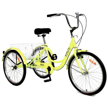 Cycling |  Adult Tricycle Trikes,3-Wheel Bikes,26 Inch Wheels Cruiser Bicycles with Large Shopping Basket for Women and Men Cycling Cycling