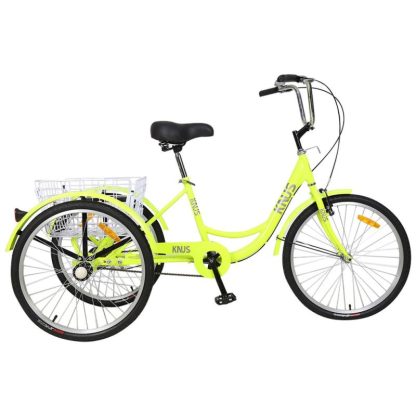 Cycling |  Adult Tricycle Trikes,3-Wheel Bikes,26 Inch Wheels Cruiser Bicycles with Large Shopping Basket for Women and Men Cycling Cycling