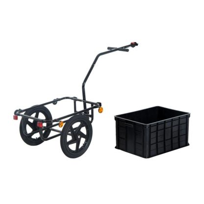 Cycling |  Bicycle Cargo Trailer with Removable Box and Waterproof Cover, Bike Wagon Trailer with Two 16in Wheels Cycling Cycling