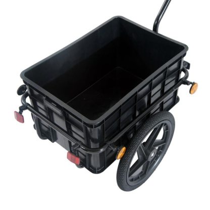 Cycling |  Bicycle Cargo Trailer with Removable Box and Waterproof Cover, Bike Wagon Trailer with Two 16in Wheels Cycling Cycling