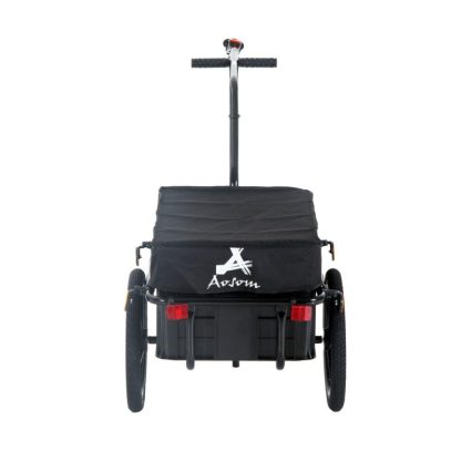 Cycling |  Bicycle Cargo Trailer with Removable Box and Waterproof Cover, Bike Wagon Trailer with Two 16in Wheels Cycling Cycling