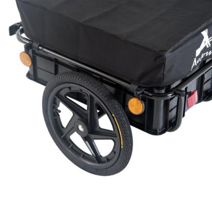 Cycling |  Bicycle Cargo Trailer with Removable Box and Waterproof Cover, Bike Wagon Trailer with Two 16in Wheels Cycling Cycling