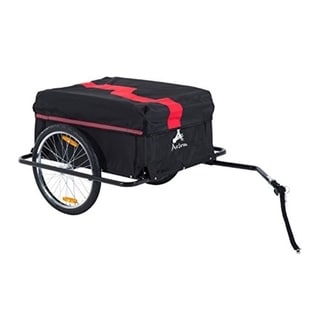 Cycling |  Bike Cargo Trailer with Removable Cover, Outdoor Hitch Wagon Bicycle Trailer with Two 20in Wheels, Red Cycling Cycling