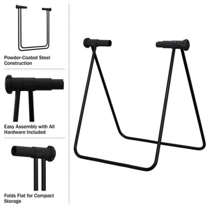 Cycling |  Bike Repair Stand – Foldable Bicycle Stand for Maintenance and Repairs with Chainstay Mounts – Bike Accessories by Rad Sportz Cycling Black