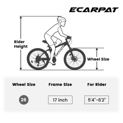 Cycling |  Ecarpat 26-inch Fat Tires Mountain Bike Cycling Cycling