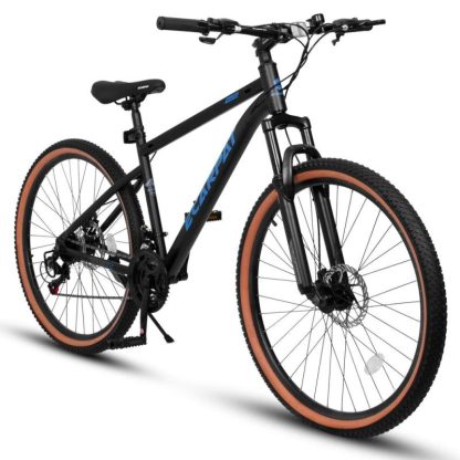 Cycling |  Ecarpat Mountain Bike 24 Inch Wheels, 21-Speed Trail Commuter City Mountain Bike, Disc Brakes Thumb Shifter Front Fork Bicycles Cycling Cycling