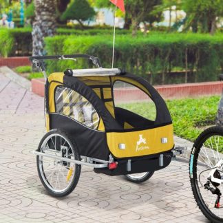 Cycling |  Elite II 3 in 1 Double Child Bike Trailer and Stroller Cycling Cycling