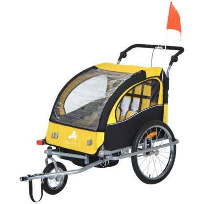 Cycling |  Elite II 3 in 1 Double Child Bike Trailer and Stroller Cycling Cycling