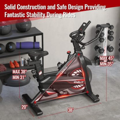 Cycling |  Exercise Bike, Indoor Stationary Bike for Home Gym,Workout Bike With Belt Drive,Cycling Bike With Digital Display & Seat Cushion Cycling Cycling