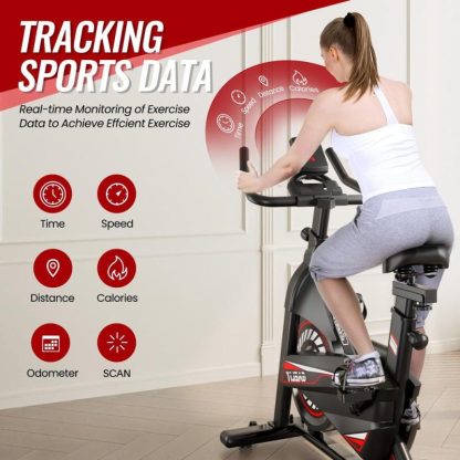 Cycling |  Exercise Bike, Indoor Stationary Bike for Home Gym,Workout Bike With Belt Drive,Cycling Bike With Digital Display & Seat Cushion Cycling Cycling