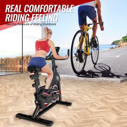 Cycling |  Exercise Bike, Indoor Stationary Bike for Home Gym,Workout Bike With Belt Drive,Cycling Bike With Digital Display & Seat Cushion Cycling Cycling