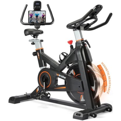 Cycling |  Exercise Bike, Magnetic Resistance/Brake Pad Stationary Bike with Silent Belt Drive, Heavy Flywheel, Seat Cushion & LCD Monitor Cycling Cycling