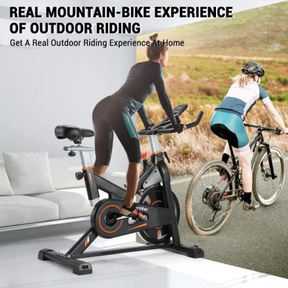 Cycling |  Exercise Bike, Magnetic Resistance/Brake Pad Stationary Bike with Silent Belt Drive, Heavy Flywheel, Seat Cushion & LCD Monitor Cycling Cycling