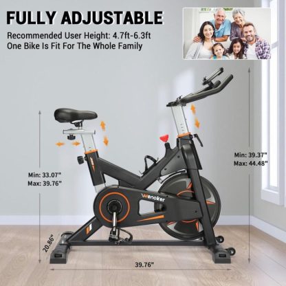 Cycling |  Exercise Bike, Magnetic Resistance/Brake Pad Stationary Bike with Silent Belt Drive, Heavy Flywheel, Seat Cushion & LCD Monitor Cycling Cycling