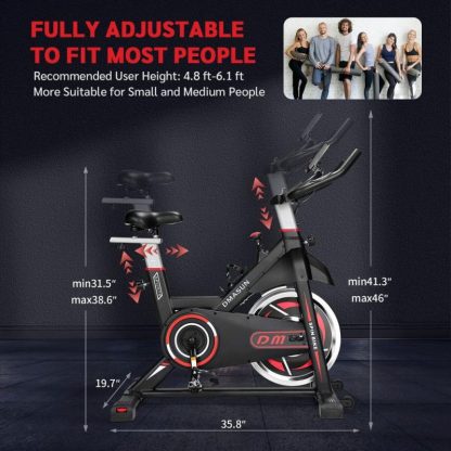 Cycling |  Exercise Bike, Plus Magnetic Resistance/Brake Pad Stationary Cycling Bike, with Seat Cushion, Digital Display with Pulse Cycling Cycling