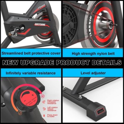 Cycling |  Exercise Bikes Stationary, Indoor Cycling Bike for Home Cardio Gym,Workout Bike with Saddle Cover, Ipad Mount & LCD Monitor Cycling Cycling