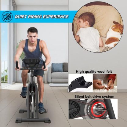 Cycling |  Exercise Bikes Stationary, Indoor Cycling Bike for Home Cardio Gym,Workout Bike with Saddle Cover, Ipad Mount & LCD Monitor Cycling Cycling