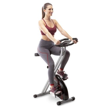 Cycling |  Fitness Folding Upright Exercise Bike with Adjustable Resistance 250 lb. Max. Capacity AMZ-150BK Cycling Cycling