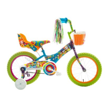 Cycling |  Flower Power Princess Multicolor 16-inch BMX Bike – Blue/Green Cycling Cycling