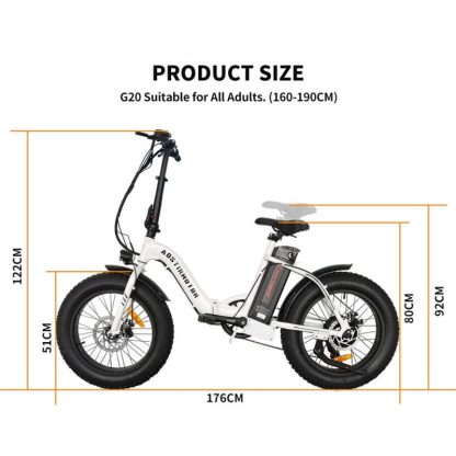 Cycling |  Folding Electric Bike Ebike Bicycle 500W Motor 20″ Fat Tire With 36V/13Ah Li-Battery New Model Cycling Cycling