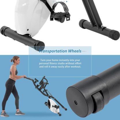 Cycling |  Folding Exercise Bike Fitness Upright and Recumbent X Bike – Recumbent Dimensions 30.7” x 19.7” x 42.3” Cycling Cycling