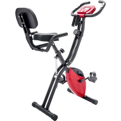 Cycling |  Folding Exercise Bike, Fitness Upright and Recumbent X-Bike with 10-Level Adjustable Resistance, Arm Bands and Backrest Cycling Cycling