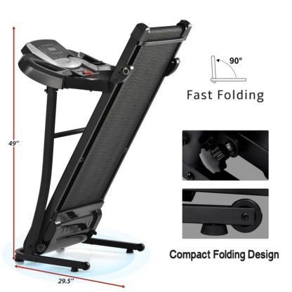 Cycling |  Folding Treadmill Electric Running Machine with 3 Level Incline 12 Preset Programs Cycling Cycling