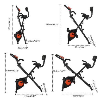 Cycling |  Folding Upright Bike, X Bike Exericse Equipment, Black Cycling Black