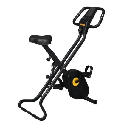 Cycling |  Folding Upright Training Stationary Bike, with 8 Levels of Magnetic Resistance Cycling Black