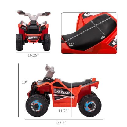 Cycling |  Kids ATV Quad Car, 6V Four-Wheeler w/ Forward Backward Cycling Cycling