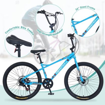 Cycling |  Kids Bike Double Disc Brakes 26 Inch Children’s Bicycle for Boys Girls Age 12+ Years Cycling Cycling