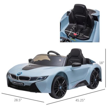 Cycling |  Licensed BMW I8 Coupe Electric Kids Ride-On Car 6V Battery Powered Toy with Remote Control Music Lights MP3 Suspension Wheels Cycling Cycling